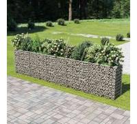 vidaXL Gabion haut-plateau en acier galvanisé 450×50×100 cm