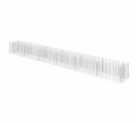 vidaXL Lit Surélevé à Gabion Acier Galvanisé 540x50x50 cm Jardinière Jardin