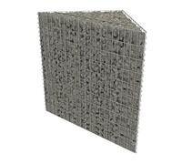 vidaXL Lit Surélevé à Gabion Acier Galvanisé 75x75x100 cm Jardinière Jardin