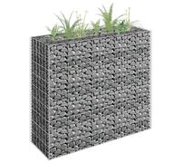 vidaXL Lit surélevé à gabion Acier galvanisé 90x30x90 cm