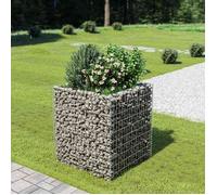vidaXL Lit surélevé à gabion Acier galvanisé 90×90×100 cm