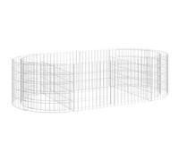 vidaXL Lit surélevé à Gabion Fer galvanisé 200x100x50 cm
