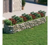 Vidaxl Lit Surélevé À Gabion Fer Galvanisé 400x100x50 Cm