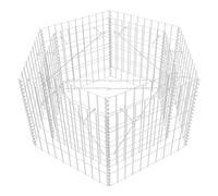 vidaXL Lit Surélevé à Gabion Hexagonale 100x90x50 cm Jardinière Pot de Fleur