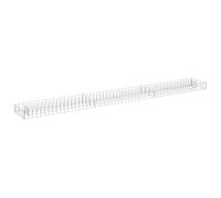 vidaXL Lit Surélevé à Gabion Jardinière à Gabion Patio Terrasse Jardin Extérieur Parterre de Fleurs Plantes Acier Galvanisé 270x30x10 cm