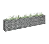 vidaXL Gabion haut-plateau Acier galvanisé 270×30×60 cm Gris G