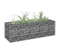 vidaXL Lit surélevé à gabion 145629 – Jardinière acier galvanisé pour jardin