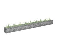 vidaXL Lit Surélevé à Gabion Parterre de Fleurs Plantes Jardin Terrasse Extérieur Arrière-cour Jardinière Acier Galvanisé 145641