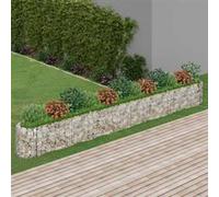 vidaXL Lit surélevé à gabion Parterre de fleurs Fer galvanisé 470x50x50 cm