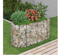 vidaXL Gabion haut-plateau en fer galvanisé 120 x 50 x 50 cm