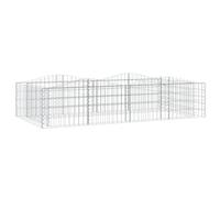 vidaXL Lit surélevé à gabions arqué – Jardinière pour plantes 200×100×50 cm fer galvanisé