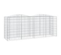 Vidaxl Lit Surélevé À Gabions Arqué 200x50x100 Cm Fer Galvanisé