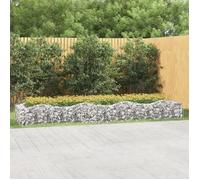 Vidaxl Lit Surélevé À Gabions Arqué 400x100x50 Cm Fer Galvanisé