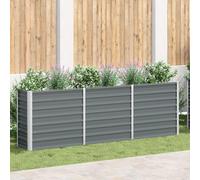 vidaXL Lit surélevé Acier galvanisé 240x40x77 cm Gris
