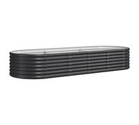 vidaXL Lit surélevé Acier revêtu par poudre 224x80x36 cm Anthracite