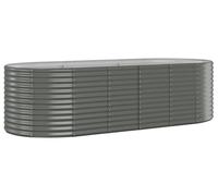 vidaXL Lit surélevé de jardin Acier revêtu par poudre 249x100x68 cm Gris