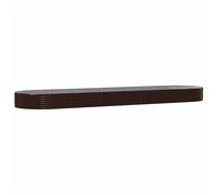 vidaXL Lit surélevé Acier revêtu par poudre 523x140x36 cm Marron