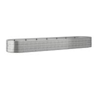 vidaXL Lit surélevé Acier revêtu par poudre 584x140x68 cm Argenté