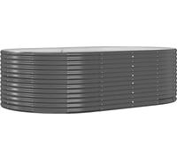 vidaXL Lit surélevé Anthracite 212x140x68 cm Acier revêtu par poudre