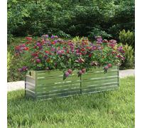 vidaXL Jardinière surélevée Acier galvanisé Argenté 160 x 40 x 45 cm