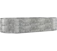 vidaXL Lit surélevé argenté 291x140x68 cm Acier revêtu par poudre