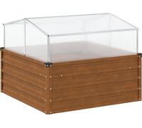 vidaXL Lit surélevé avec serre acier corten