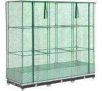 vidaXL Lit surélevé avec serre aspect rotin 120x40x123 cm