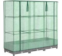 vidaXL Lit surélevé avec serre aspect rotin 120x40x123 cm