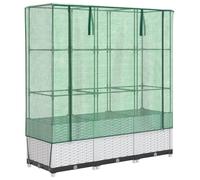 Vidaxl Jardinière Surélevée Avec Housse Aspect Rotin 120x40x138 Cm