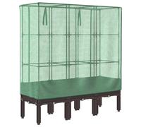 vidaXL Lit surélevé avec serre aspect rotin 120x40x140 cm