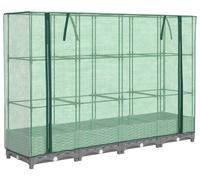 vidaXL Lit surélevé avec serre aspect rotin 160x40x123 cm