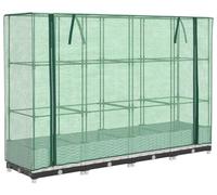 vidaXL Lit surélevé avec serre aspect rotin 160x40x123 cm