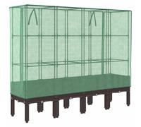 vidaXL Jardinière surélevée de jardin avec housse aspect rotin 160x40x140 cm
