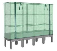Vidaxl Jardinière Surélevée Avec Housse Aspect Rotin 160x40x140 Cm