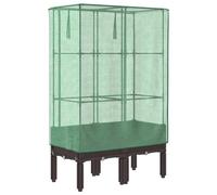 vidaXL Lit surélevé avec serre aspect rotin 80x40x140 cm