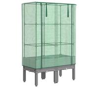 Vidaxl Jardinière Surélevée Avec Housse Aspect Rotin 80x40x140 Cm
