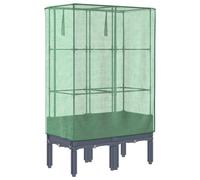vidaXL Lit surélevé avec serre aspect rotin 80x40x140 cm