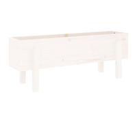 vidaXL Lit surélevé de jardin 101x30x38 cm bois de pin massif blanc