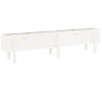vidaXL Lit surélevé blanc 160x30x38 cm pin massif