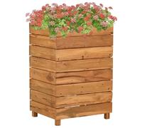 vidaXL Lit surélevé bois de teck - Recyclé