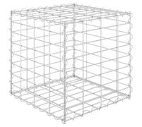 vidaXL Jardinière surélevée Cube à gabion - Panier à pierres fil d'acier extérieur 40x40x40 cm