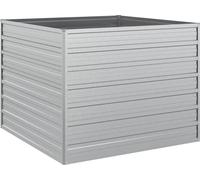 vidaXL Lit surélevé de jardin 100x100x77 cm Acier galvanisé argenté