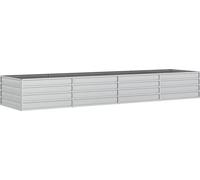 vidaXL Lit surélevé de jardin 320x80x45 cm Acier galvanisé argenté