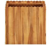 vidaXL Jardinière Rectangulaire Cache-Pot Pot à Fleurs Bac de Plantes Pot à Plante Jardin Balcon Véranda Extérieur 50x30x50 cm Bois Massif d'Acacia Bois G