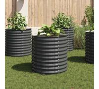 vidaXL Lit surélevé de jardin Acier galvanisé 80x80x81 cm Gris