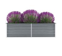 vidaXL Lit surélevé de jardin 160x40x45 cm Acier galvanisé Gris
