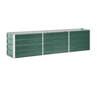vidaXL Lit surélevé de jardin Acier galvanisé 240x40x45 cm Vert