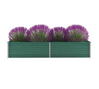 vidaXL Parterre de jardin surélevé Acier galvanisé 240x80x45 cm Vert