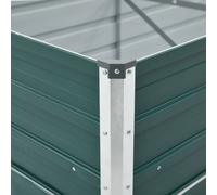 vidaXL Lit surélevé de jardin Acier galvanisé 400×80×77 cm Vert