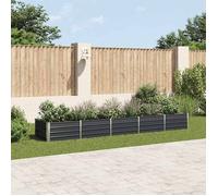 vidaXL Parterre de jardin surélevé Acier galvanisé 400x80x45 cm Anthracite